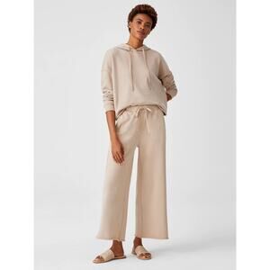 NEW NWT Eileen Fisher Organic Cotton Wide Leg Crop Pant White Size 1X